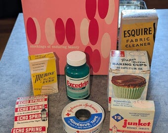 Vintage 1950s/60s Household Products Boxes Jars Advertising Props Lot Packaging