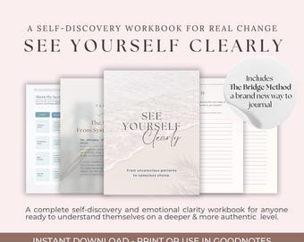 Self-Discovery Journal | Workbook & Self Discovery Guide (PDF Workbook)