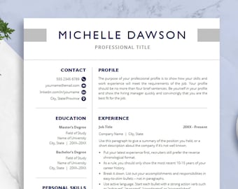 Professional Resume Template Bundle | CV, Cover Letter & References (Instant Download)