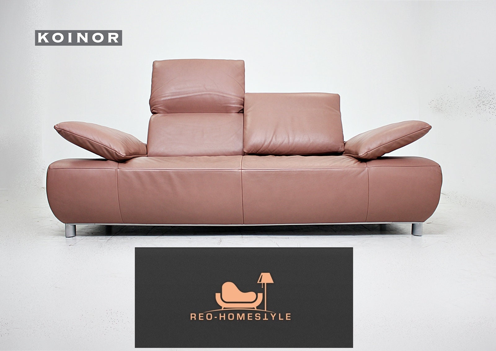 Koinor Volare Designer Two-seater Sofa Leather Couch Ròse - Etsy