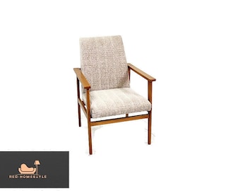 Designer Sessel Chair 70er Mid Century Dänisch Vintage Stoff Sitz Dansk Lounge Retro