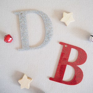 Acrylic glitter Initial letters Available in various colours- Glitter acrylic- Personal- Initials- Gift- Craft- Blank- Christmas decoration