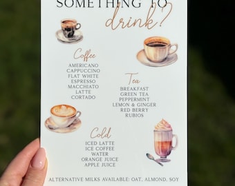 UV Printed Acrylic Drinks Menu: Cafe & Salon (A5/A4)