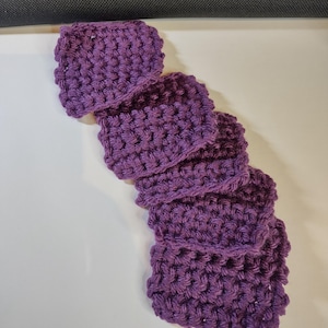 5 mini plum crochet fidget squares, small travel fidget, subtle quiet fidget toy, quiet fidget toy, soft stim toy