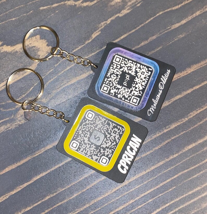 QR Code Keychain Etsy