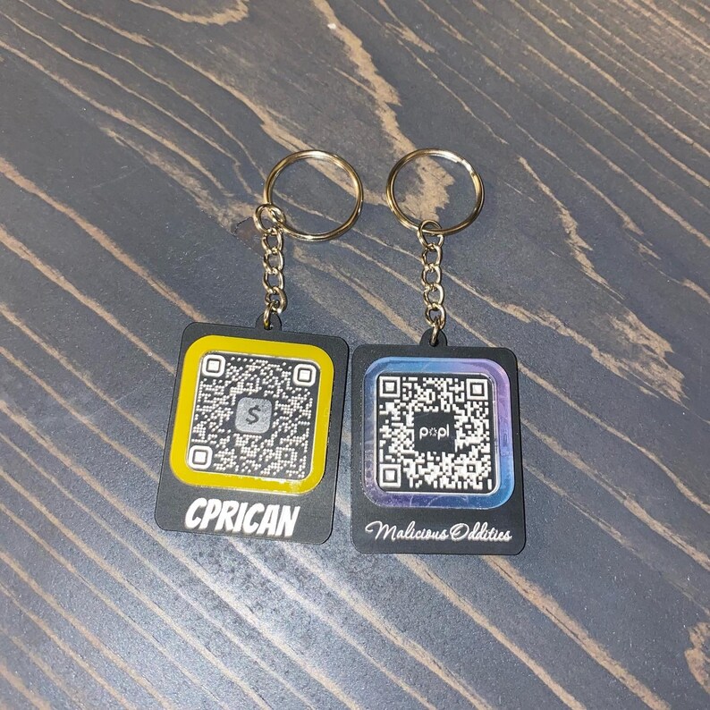 QR Code Keychain Etsy