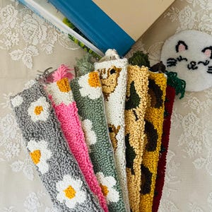 Christmas Gift Ideas, Punch Needle Bookmark, Handmade Bookmark, Hand Tufting Bookmark