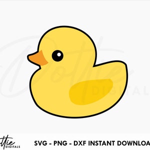 Rubber Duck SVG PNG DXF Bath Toy Cutting File Design - Yellow Toy ...