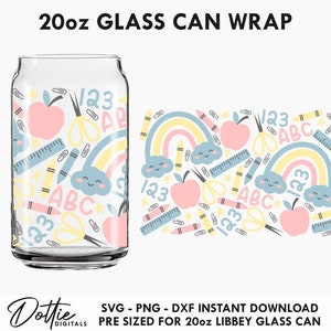 Professor 20oz Libbey Glass Can SVG - School Kindergarten Beer Can Svg PNG DXF - Teaching Assistant - Cup Cutting File Sublimation Uvdtf