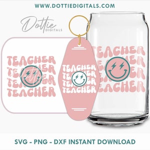 Lehrer-Motel-Schlüssel SVG PNG DXF - Schule Bildung geschnitten Datei-Design für Cricut - geschnitten Datei Uvdtf Bild - Libbey kann svg - Libbey Schlüsselbund svg