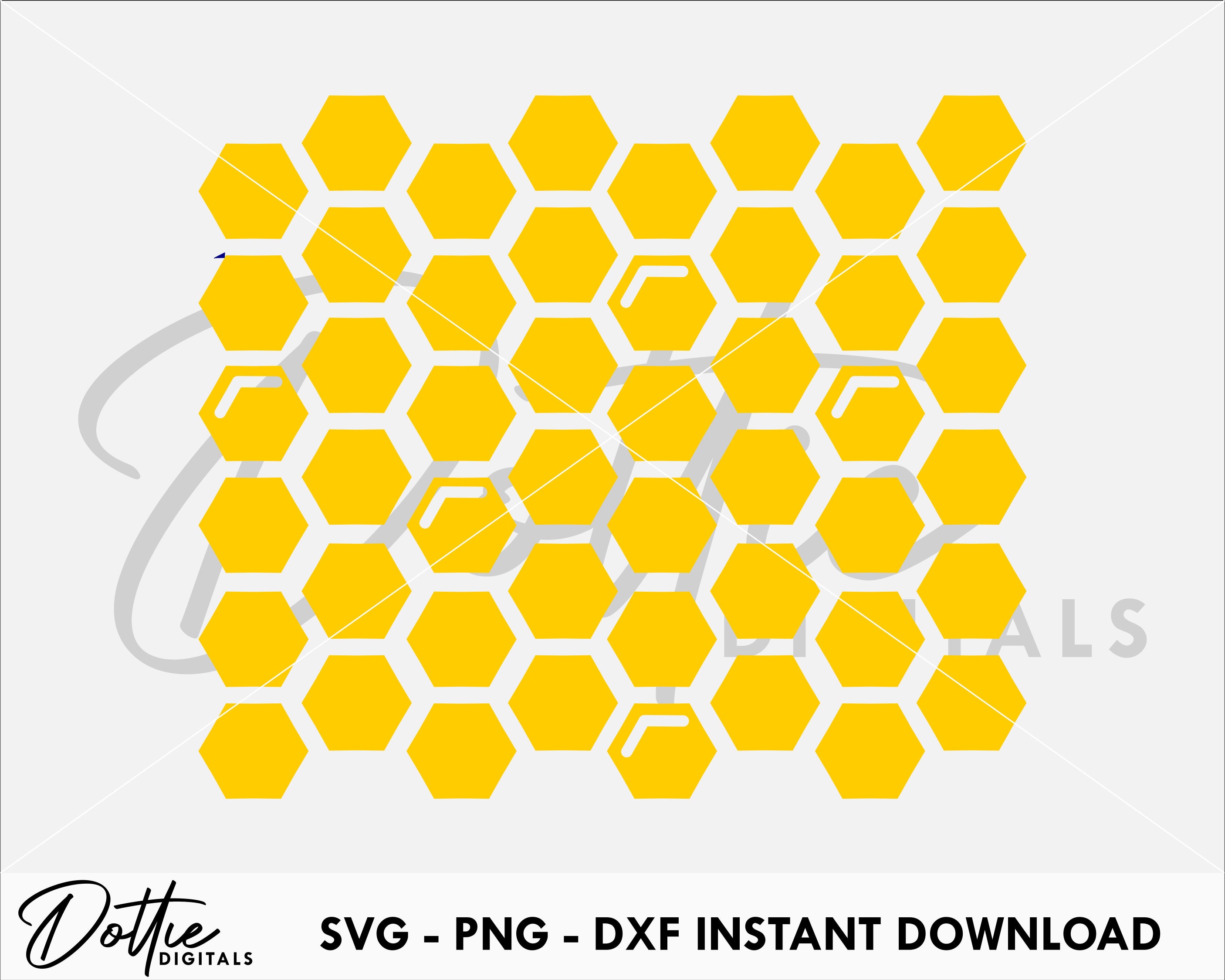 Honeycomb Background Cut File .SVG .DXF .PNG .pdf 