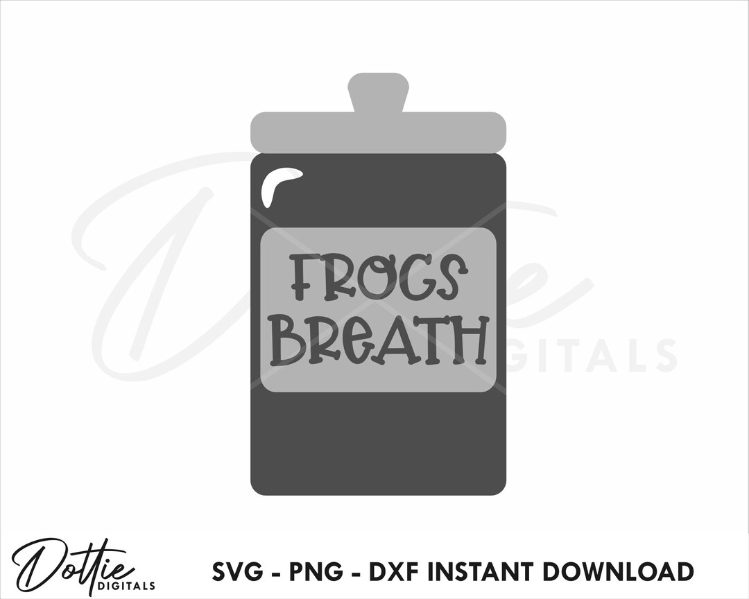 Frogs Breath Jar SVG PNG DXF Nightmare Potions Cutting File Design ...