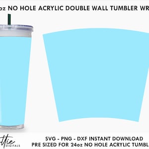 Sbux 24oz Acryl Tumbler No Hole Pre Sized Template SVG PNG DXF Mesurments Double Wall 24oz Venti Cup - Business License