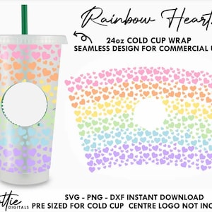 Rainbow Full Wrap Svg Cold Cup Svg SVG for Starbucks Cup -  Canada