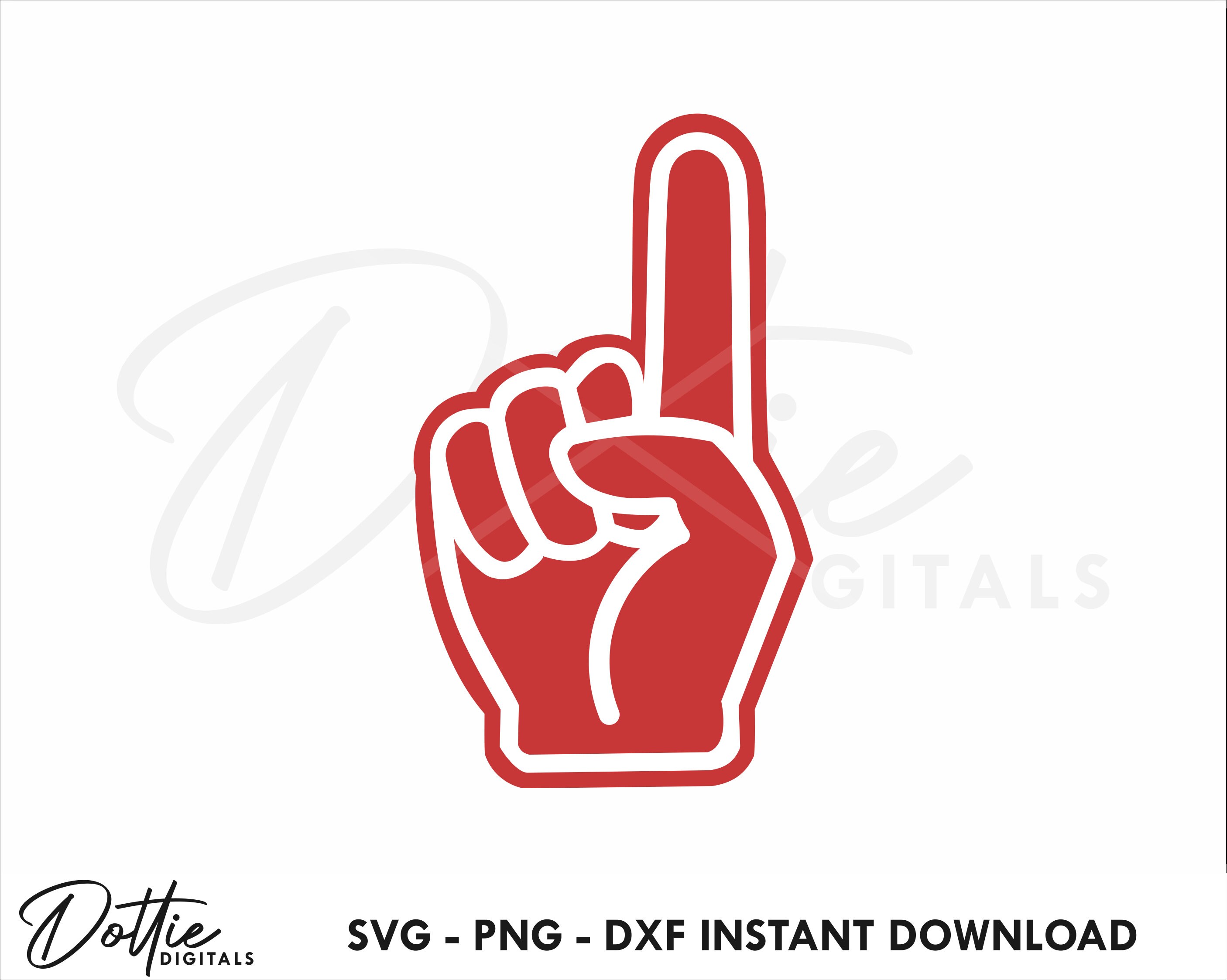 Foam Finger SVG PNG DXF Sports Audience Cutting File Go Etsy Australia