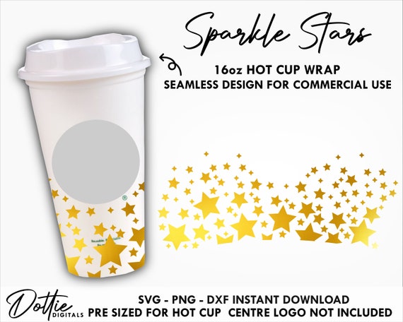 Dottie Digitals - Stars Mini Starbucks Cup SVG PNG DXF Cutting