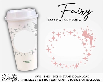 Fairy Sbux Hot Cup SVG Magical Hot Cup Svg PNG DXF Fairies Fairy Tale Cutting File 16oz Grande Instant Digital Download Coffee