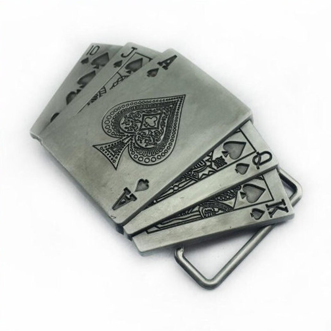 Royal Flush Playing Cards Belt Buckle for 38mm, 1 1/2 Etsy