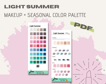 LIGHT SUMMER Seasonal Color Palette and Makeup Palette - Armocromia analysis complete color switch Color Matching