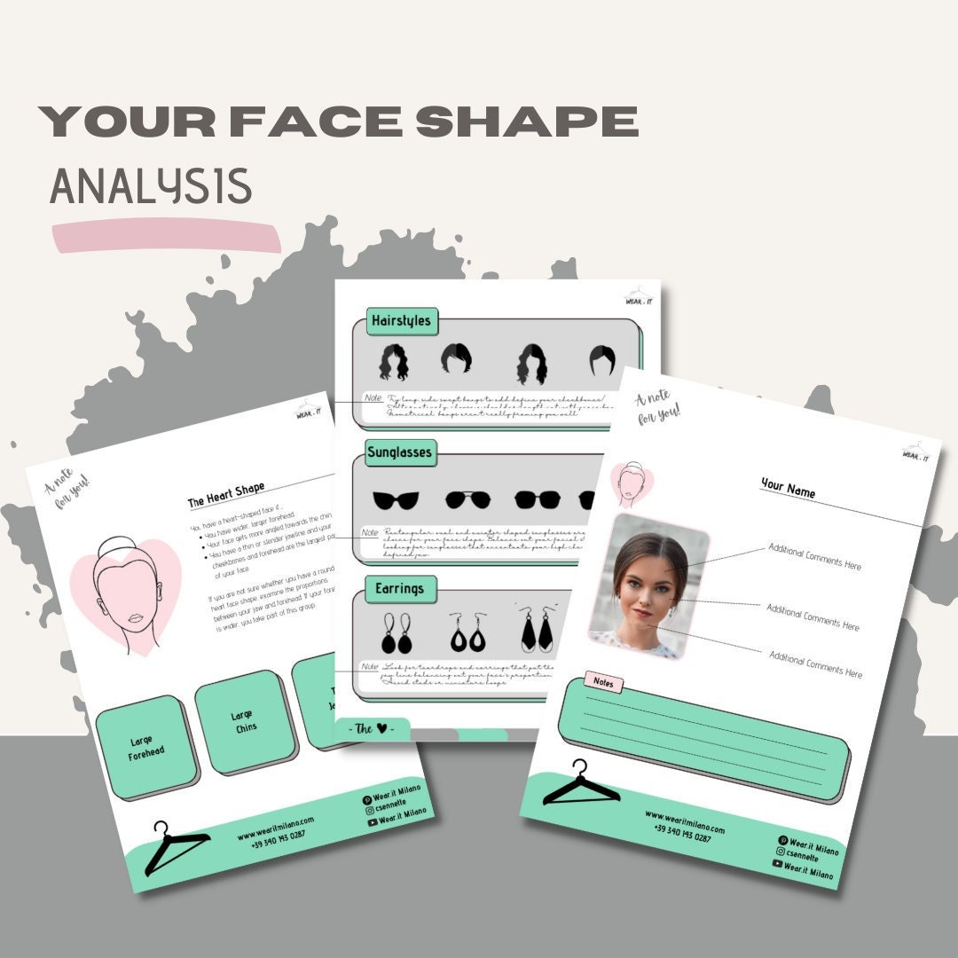 YOUR Face Shape Analysis Face Type Guide to Hairstyles Etsy India