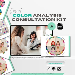 12 seizoensgebonden kleuranalysekit pdf voor professioneel advies over Armocromia - Business kit Representatie kleurtinten Visuele gids voor 4 seizoenen