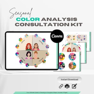 Saisonales Farbanalytik-Beratungs-Kit: 4 Jahreszeiten Visueller Ratgeber (PDF)