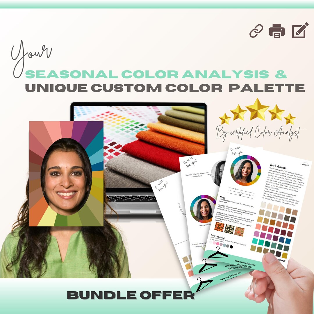 BUNDLE of Seasonal Color Analysis and Personal Color Palette ...