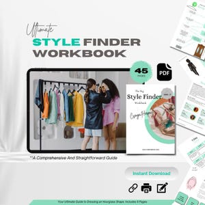 STYLE WORKBOOK - Ultimate Style Finder Instantly Downloadable and Printable Documents A4 and A5 Format Guide in Clothing by a Stylist