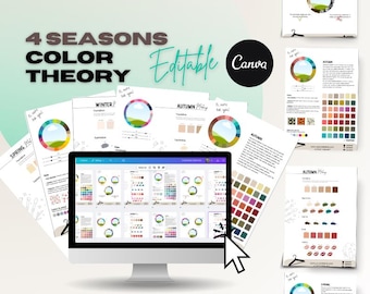 Editable 4 Seasons Color Analysis Canva Template for Stylists (Digital Download)