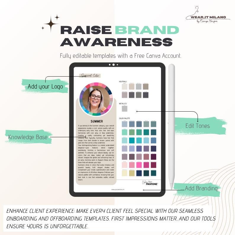 Stylist Business Bundle: Color Analysis & Style Discovery Canva Kit (Digital Download) image 2
