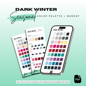 DARK WINTER Seasonal Color Palette and Makeup Palette - Armocromia analysis complete color switch Color Matching