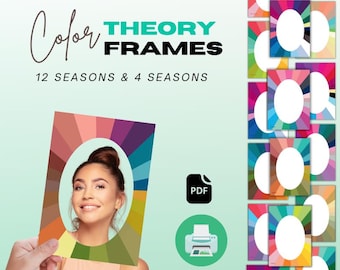 Seasonal Color Analysis Guide: 12 Season Printable Charts (PDF Download, A4 Size CMYK Format)