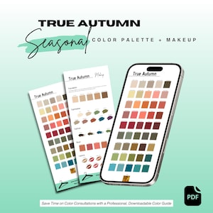 True Autumn Color Palette: Seasonal Makeup Guide (Digital Download)