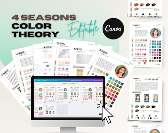 4 Seasons Full Color Palette – Editable Canva Template (Instant Download)