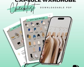 AUTUMN WINTER Capsule Wardrobe Checklist - A Guide to a Generic Wardrobe Foundation Minimalist Style Closet Inventory