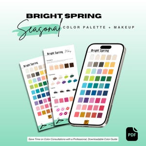 BRIGHT SPRING Seasonal Color Palette and Makeup Palette - Armocromia analysis complete color switch