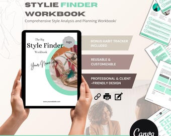 Style Finder Workbook: Editable Canva Template (Digital Download)