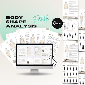 Body Shape Analysis Canva Template | Editable Stylist Guide for 5 Body Types | Personal Styling Printable for Image Consultants