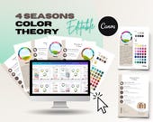 Seasonal Color Analysis Template: Editable Stylist Guide (Canva, Digital Download)