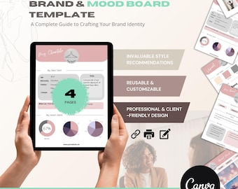 Brand Board Template: Small Business Visual Identity (Canva Editable)
