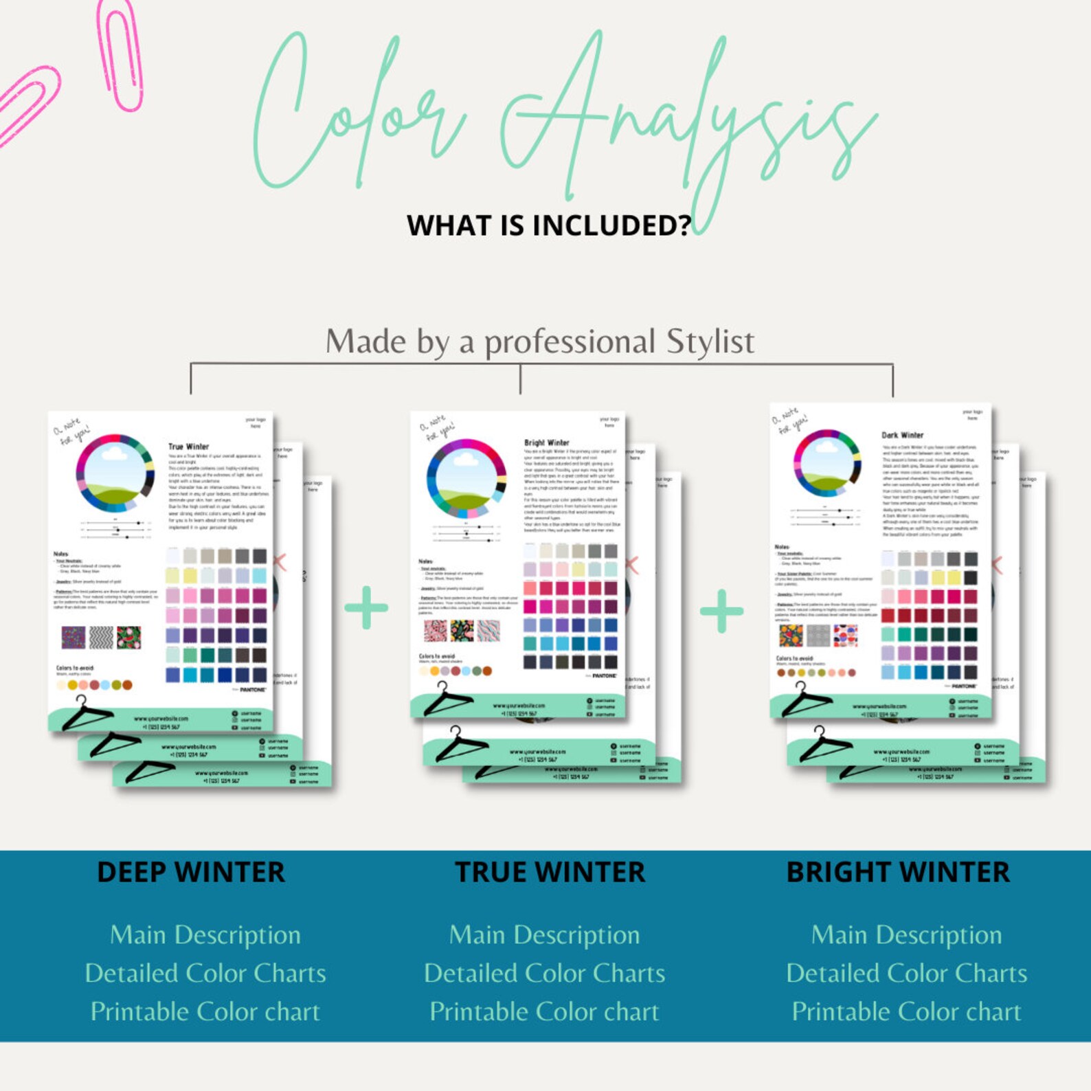 Winter Seasonal Templates - Editable Canva Document for Stylist ...