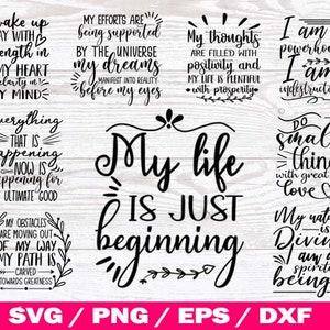 Inspirational Quotes SVG Bundle, SVG Files for Cricut, Merch, Spiritual svg, Digital Art Prints, Art Prints, Positive SVG, Instant Download