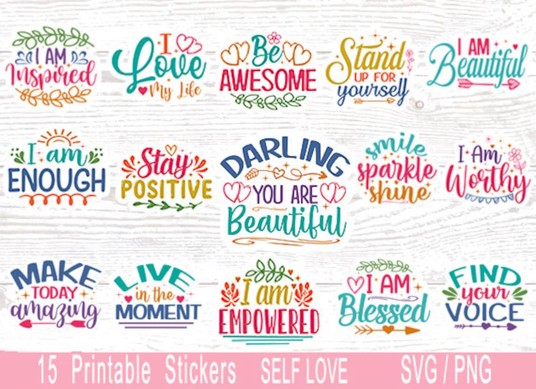 SVG PNG Sticker Bundle Sticker Svg Empowerment Printable - Etsy UK