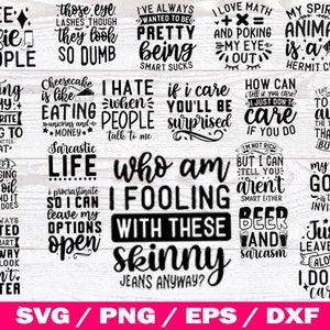 Sarcastische SVG, volwassen humor SVG-bundel, SVG-bestanden voor Cricut, sarcasme svg, digitale kunst wordt afgedrukt, gesneden bestanden, svg-bestanden, commercieel gebruik