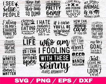 Sarcastic SVG, Adult Humor SVG Bundle, SVG Files for Cricut, Sarcasm svg, Digital Art Prints, Cut Files, svg Files, Commercial Use