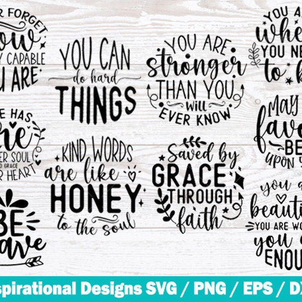 Inspirational Quotes SVG Bundle, Keychain svg, Motivational svg, Strong Woman svg, SVG Files for Cricut, Spiritual svg, Digital Art Prints