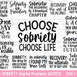 Nüchternheit, Genesung, Inspirierende SVG Bundle, PNG, Sucht svg, motivierende svg, Dateien für Cricut, Wachstum Mindset, psychische Gesundheit SVG,