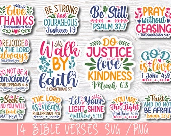 Bible Verses svg, Bible svg, Inspirational Sticker Bundle, PNG Stickers, Recovery Stickers Printable, Printable Scripture Sticker Bundle