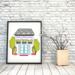 Printable Houses, Cute Houses, Instant Digital Download, Digital Art ...