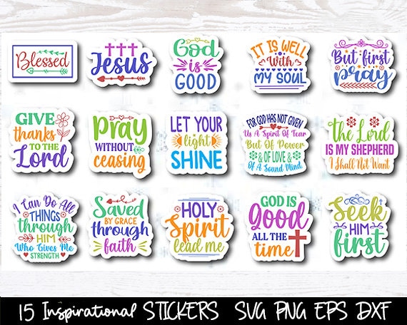 Christian Sticker, Bible Verse Sticker, Bible Journaling Sticker, Catholic  Decal, Church Labels, Inspirational Sticker, Water Bottle Sticker